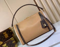 Louis Vuitton Tan Zip-Top Shoulder Bag with Monogram Trim
