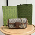 Gucci Horsebit 1955 Mini Bag – GG Supreme Canvas & Brown Leather