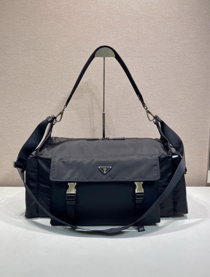 Prada Re-Nylon Large Shoulder Bag — Black